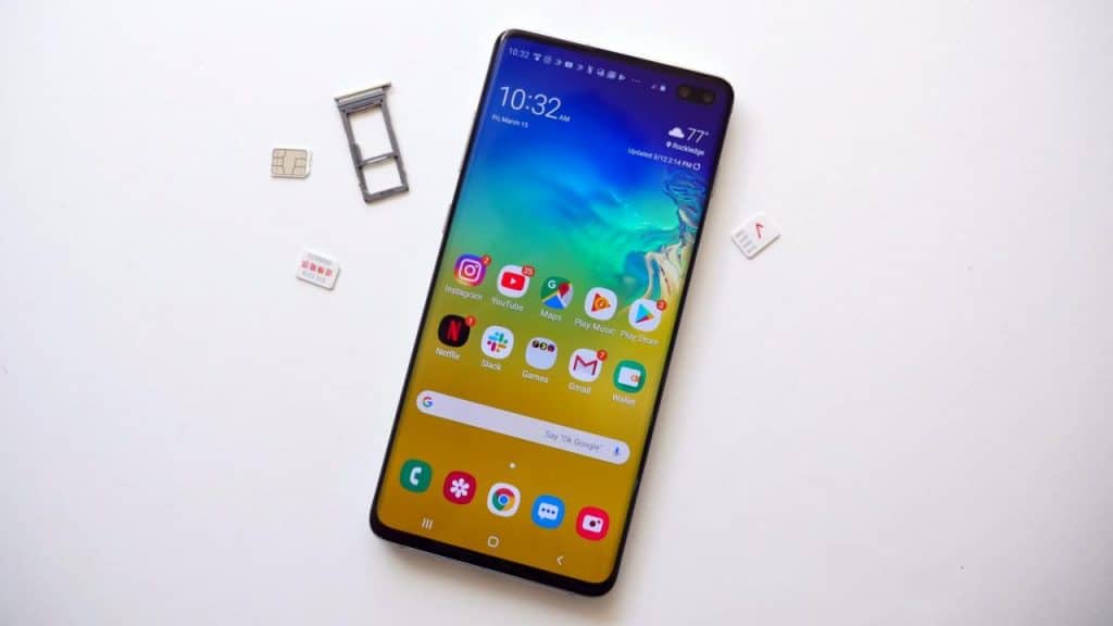 comment enlever la carte sim du samsung s10